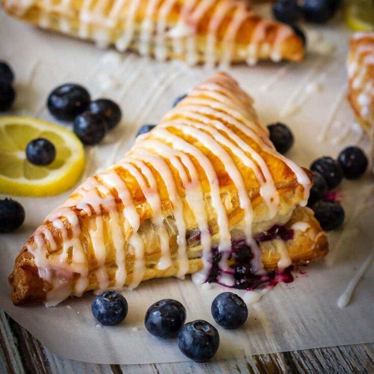 These lemon blueberry turnovers are a fast and easy dessert that everyone will love - the perfect sweet treat for the summer!