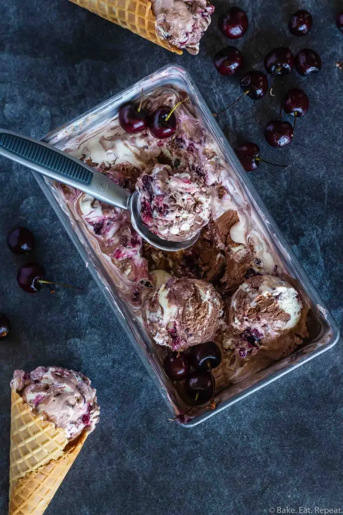 no churn cherry ice cream