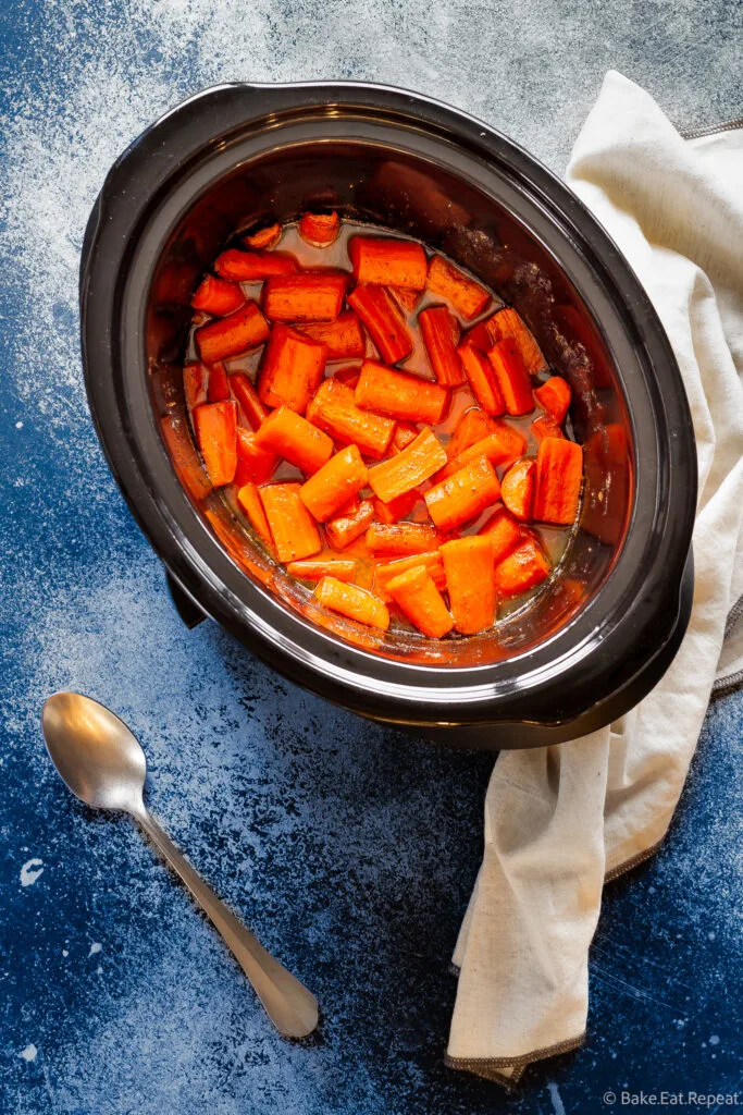 slow cooker maple glazed carrots